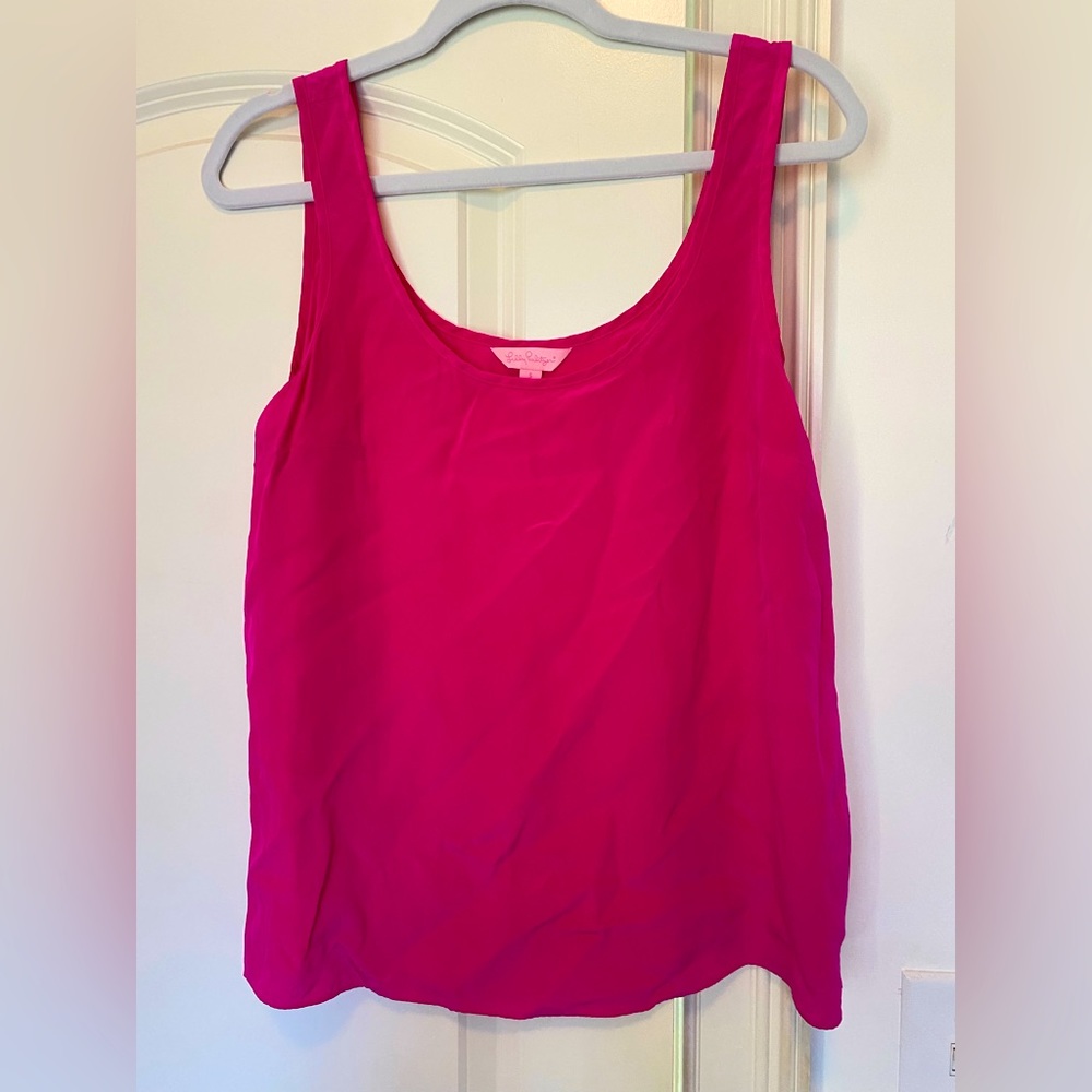 Lilly Pulitzer. Pink Silk Tank Top. Size Small.